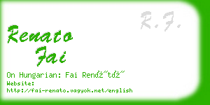 renato fai business card
